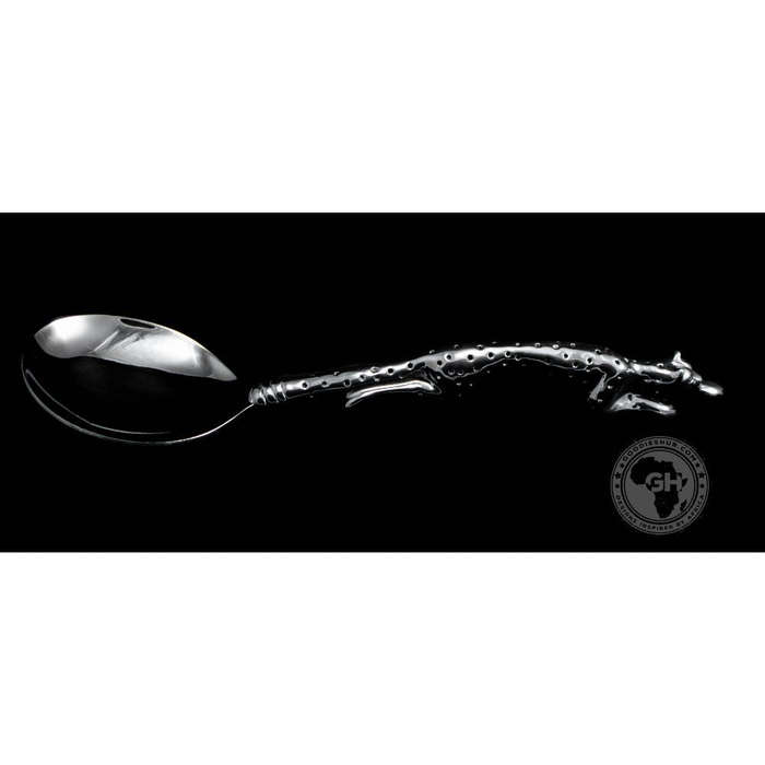 Serving Spoon Medium & Serving Spoon Large Set - Cheetah Africa Collection - Diana Carmichael