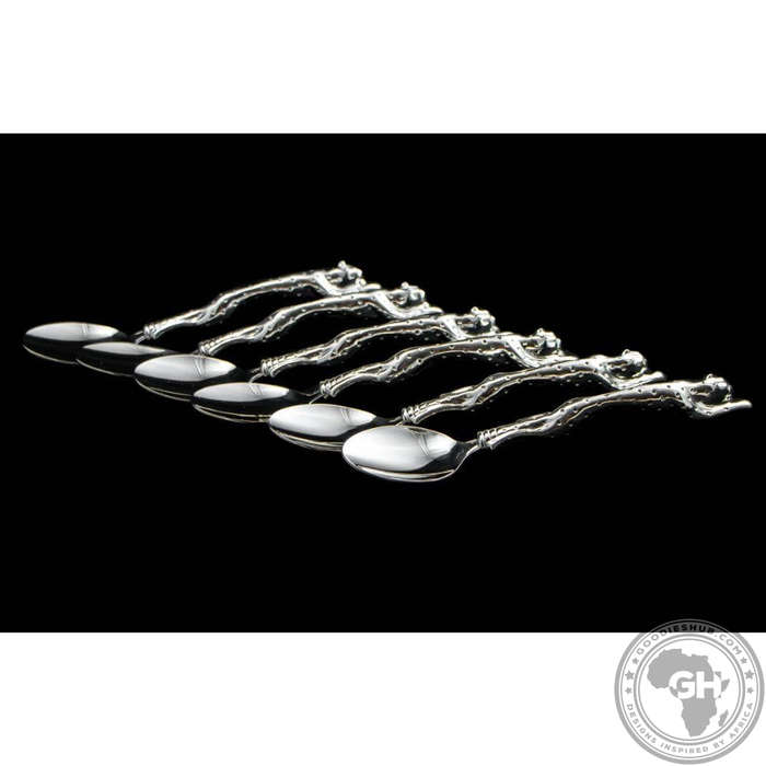 Teaspoon 155mm Set of 6 - Cheetah Africa Collection - Diana Carmichael
