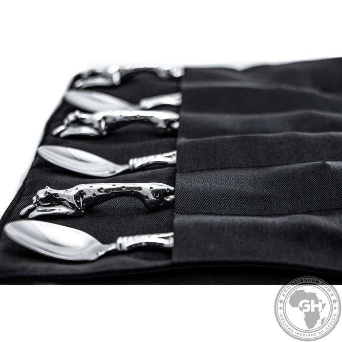 Teaspoon 155mm Set of 6 - Cheetah Africa Collection - Diana Carmichael