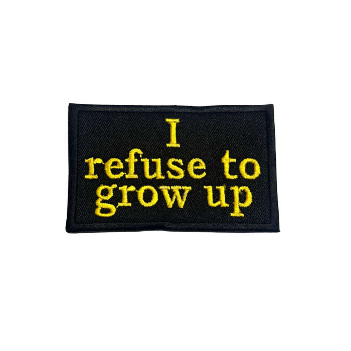 Motorcycle Waistcoat Patch - I Refuse To Grow Up