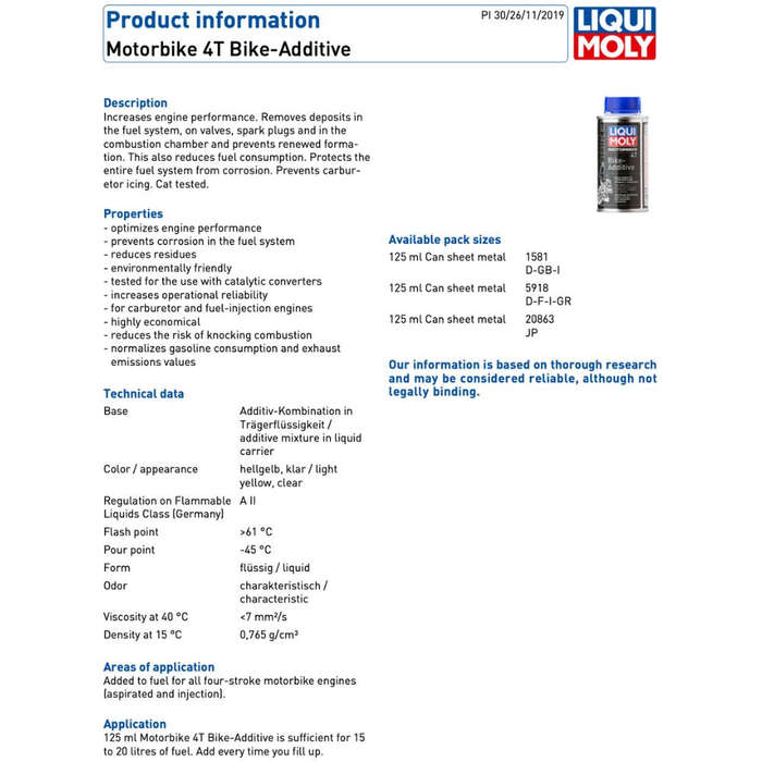Liqui Moly Motorbike 4T Bike Additive