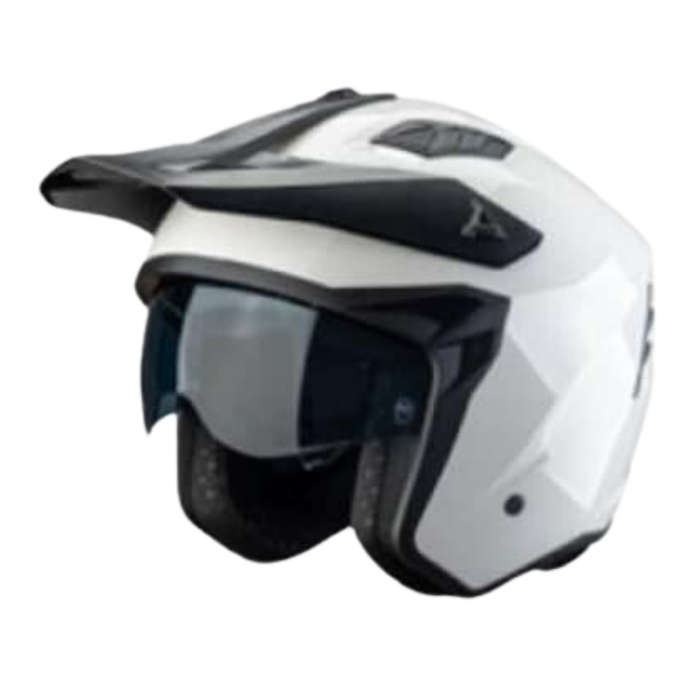 Faseed FS-X1 Open Face White Helmet