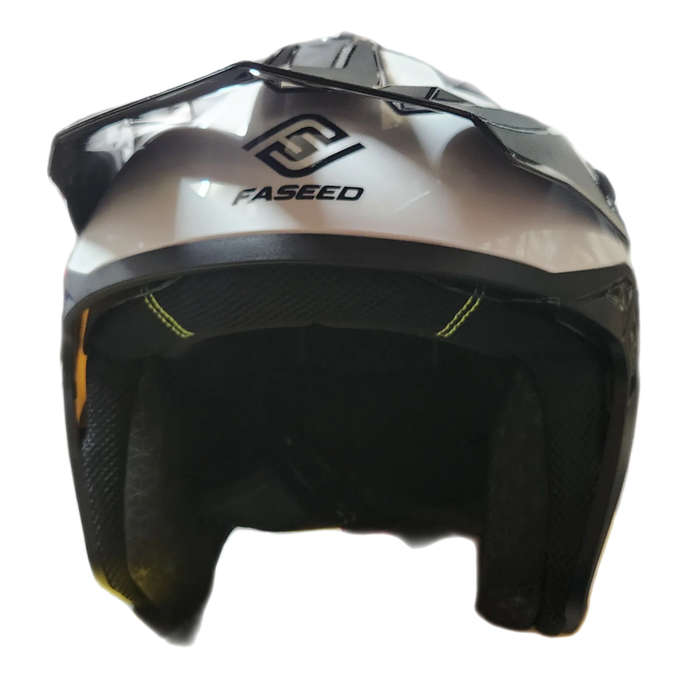 Faseed FS-X1 Open Face White Helmet