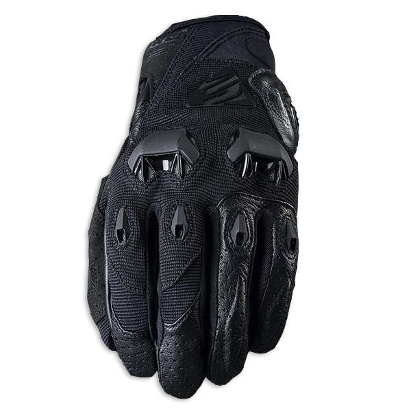 Five Gloves Stunt Evo Airflow Full Black Motorcycle Gloves