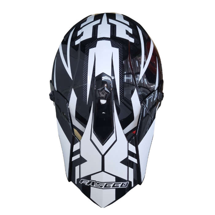 Faseed 608 Kids Black/White/Black Helmet