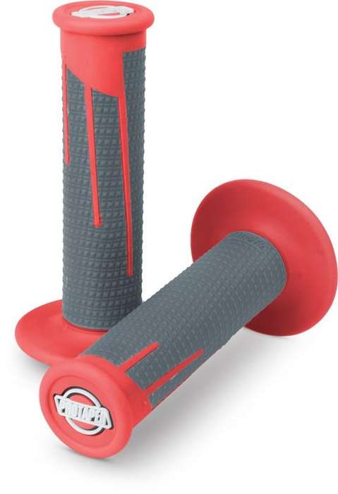ProTaper Clamp On Full Diamond Red/Grey MX Grips