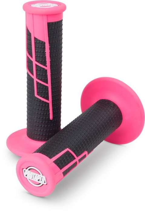 ProTaper Clamp On Half Waffle Neon Pink/Black MX Grips