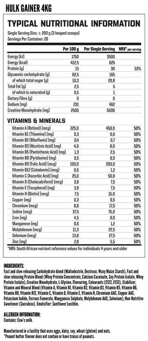 Nutritech Hulk Gainer