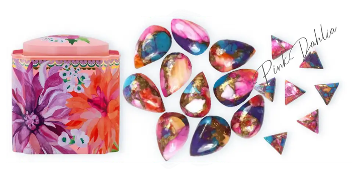 Natural Kingman Pink Dahlia Turquoise Gemstone Solid .925 Sterling Silver Earrings