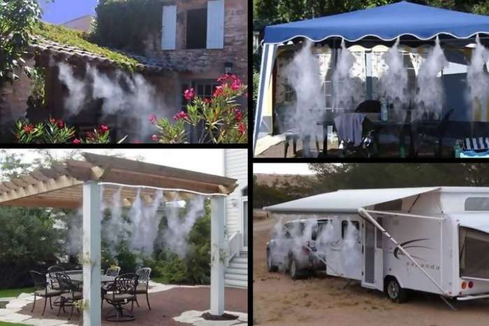 Patio Misting Cooling Watering System 10M Outdoors Gardens