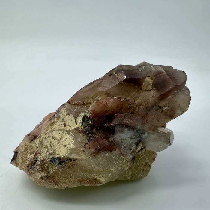 Phantom  cathedral  Hematite  tinted quartz cluster Karoi Zimbabwe.