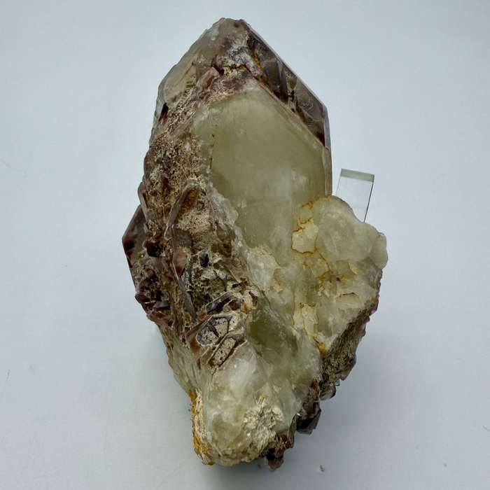 Aggregator Red hematoid Phantom Quartz crystal - self healed Barnacle crystal
