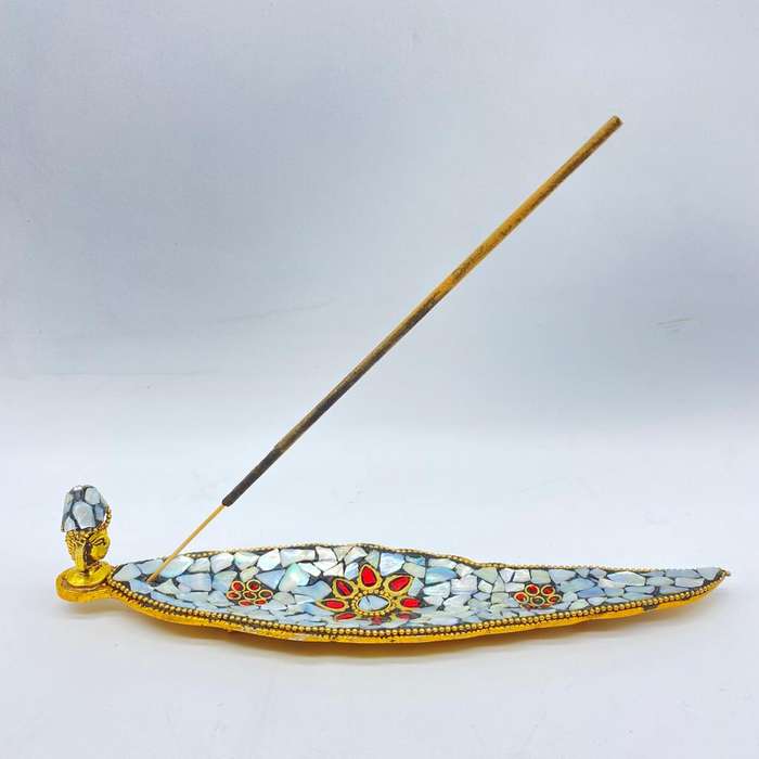 Shell Mosaic Buddha Incense Holder