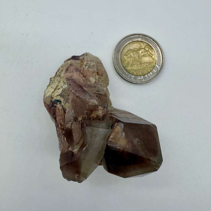 Phantom  cathedral  Hematite  tinted quartz cluster Karoi Zimbabwe.