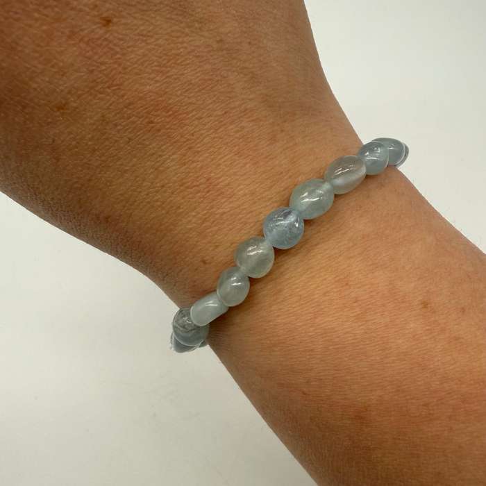 Aquamarine Crystal Nugget bracelet