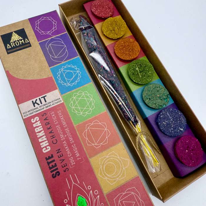 Seven Chakra Incense and Smudge Kit