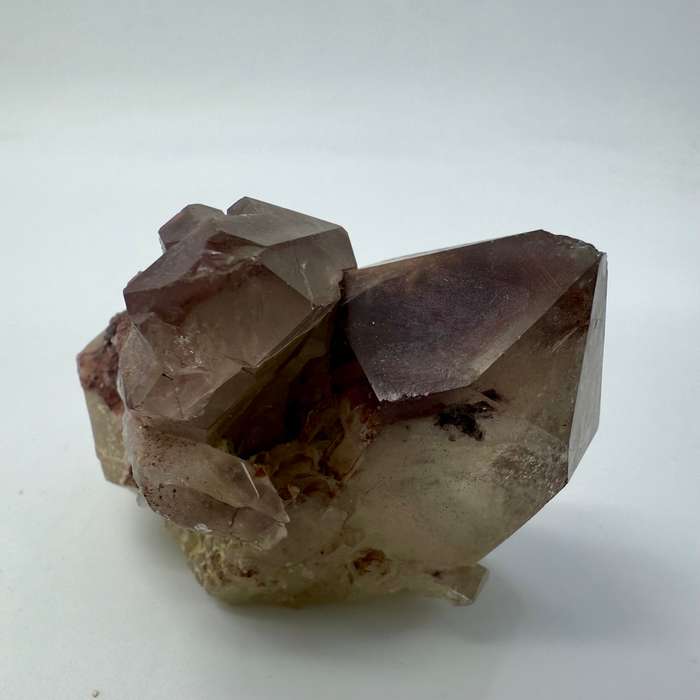 Phantom  cathedral  Hematite  tinted quartz cluster Karoi Zimbabwe.