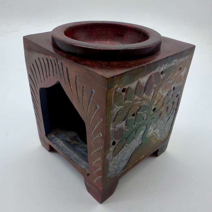 Multi Color Square Soapstone Burner