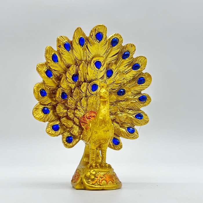 Gold Peacock Protection Amulet