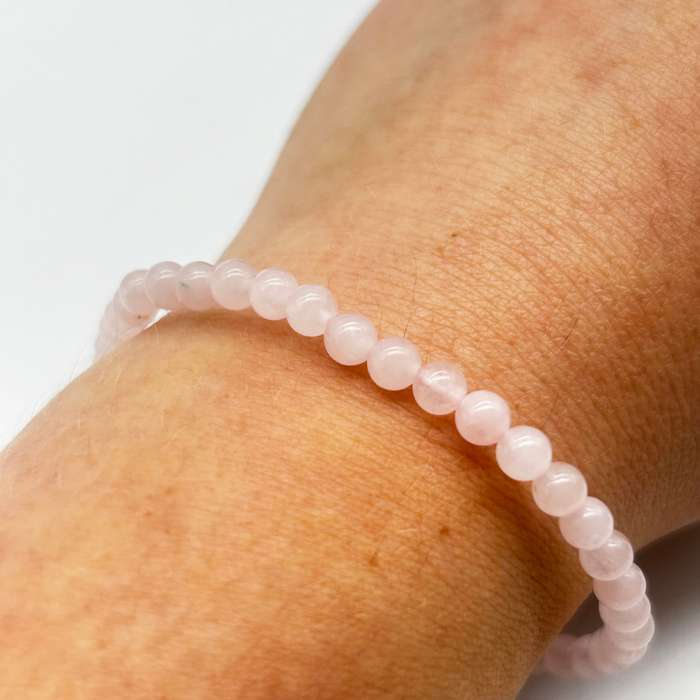 Rose Quartz Crystal Bracelet - 4mm