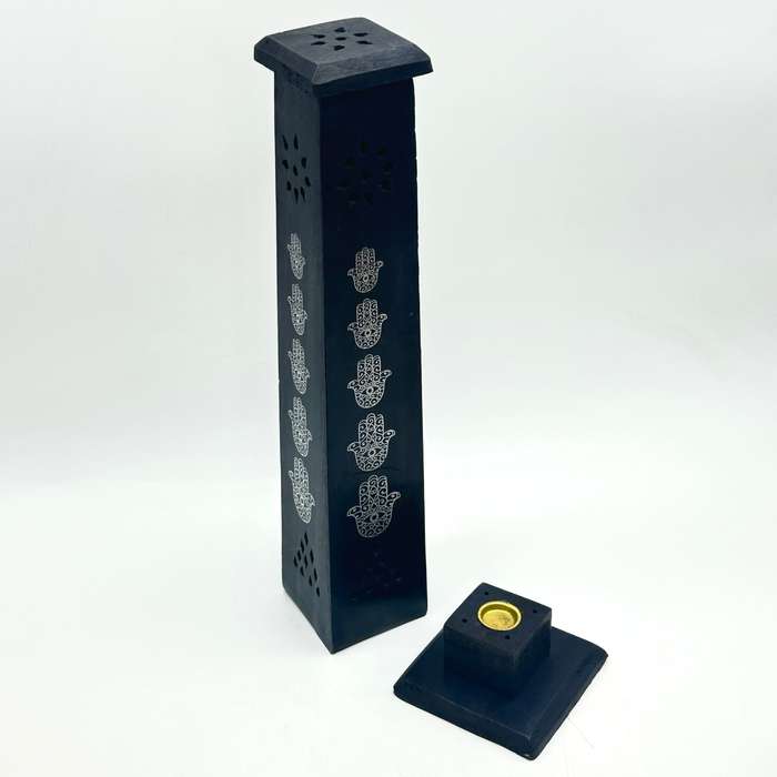 Hand Of Hamsa Wooden Incense Tower