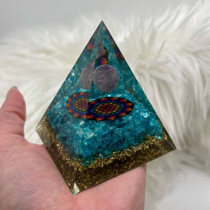 Psychic Guardian Crystal Orgonite Pyramid