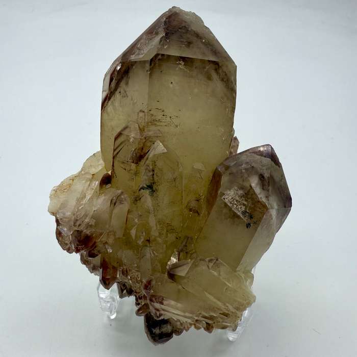 Aggregator Red hematoid Phantom Quartz crystal - self healed Barnacle crystal