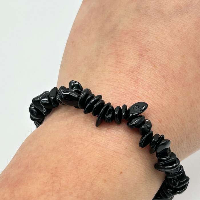 Black Tourmaline Chip Crystal Bracelet