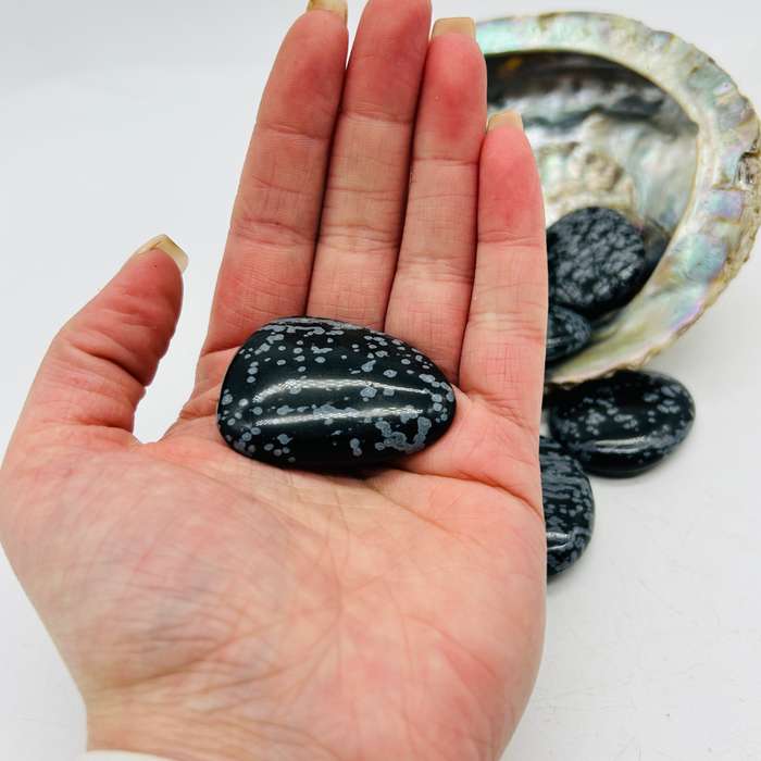 Snowflake Obsidian Tumbled Stones