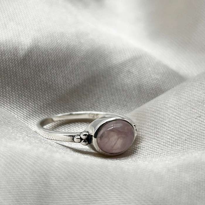 Sterling Silver Rose Quartz Ring