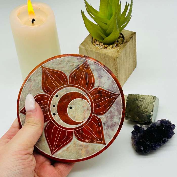 Sacral Chakra Soapstone Incense Holder