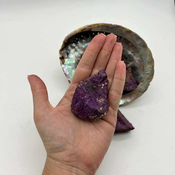Natural Metallic Purpurite Cobbed from Namibia