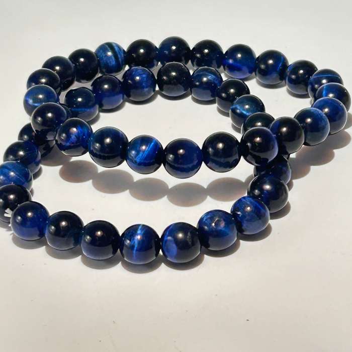 Blue Cats Eye Genuine Crystal Bracelet - 8mm