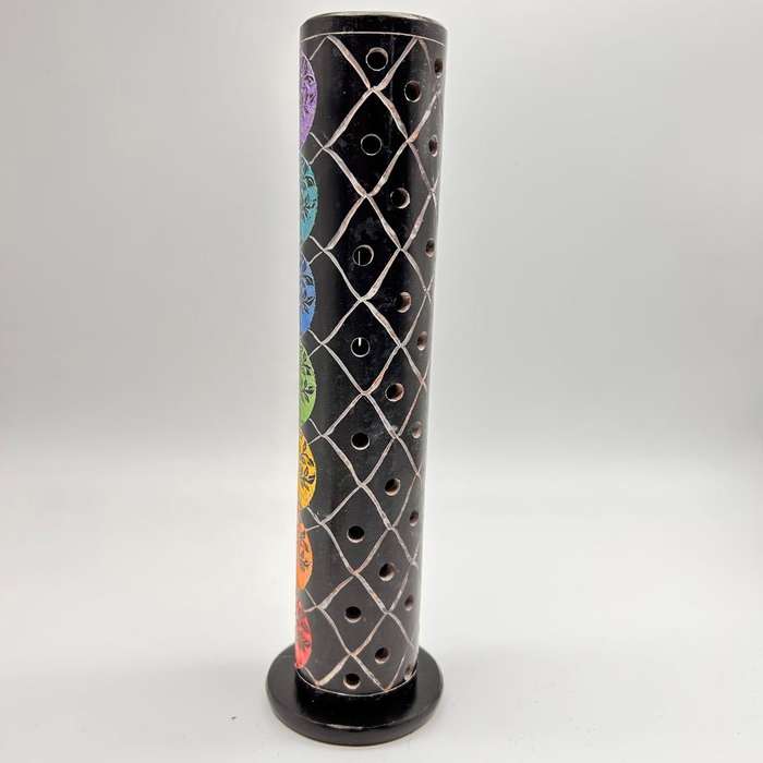 Stone 7 Chakra Tree of Life Soap Stone Incense Stick Holder