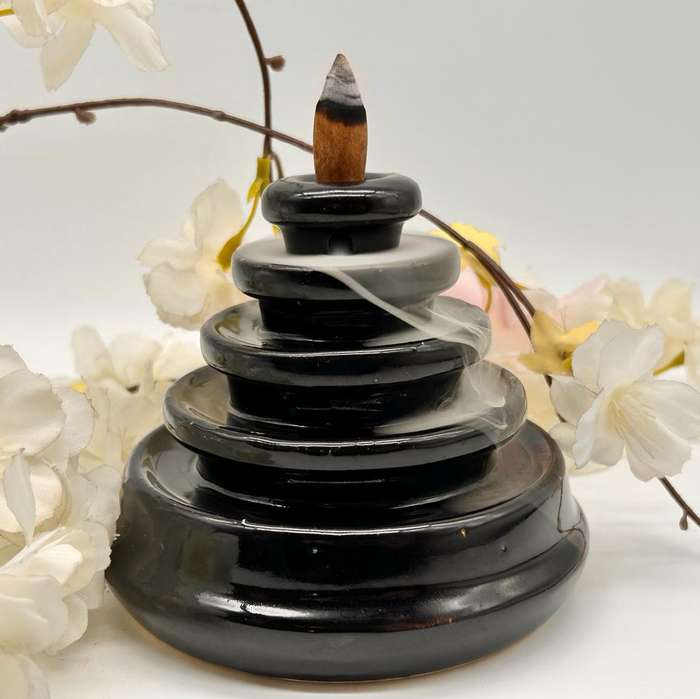 Spiral Back-Flow Incense Burner with Incense Cones