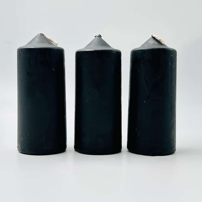 Black Small Altar Solid Colour Candle