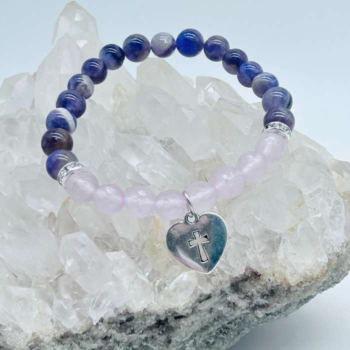 Heavenly Harmony Crystal Cross Bracelet