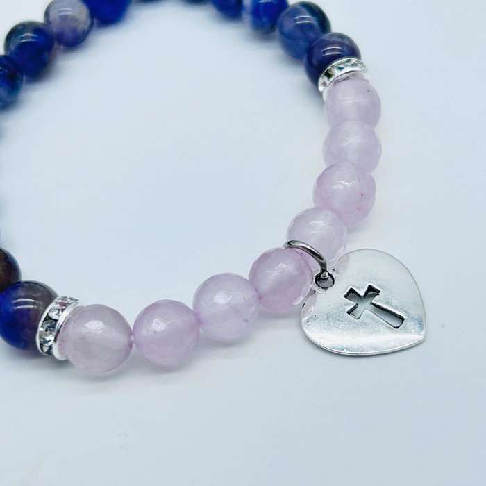 Heavenly Harmony Crystal Cross Bracelet