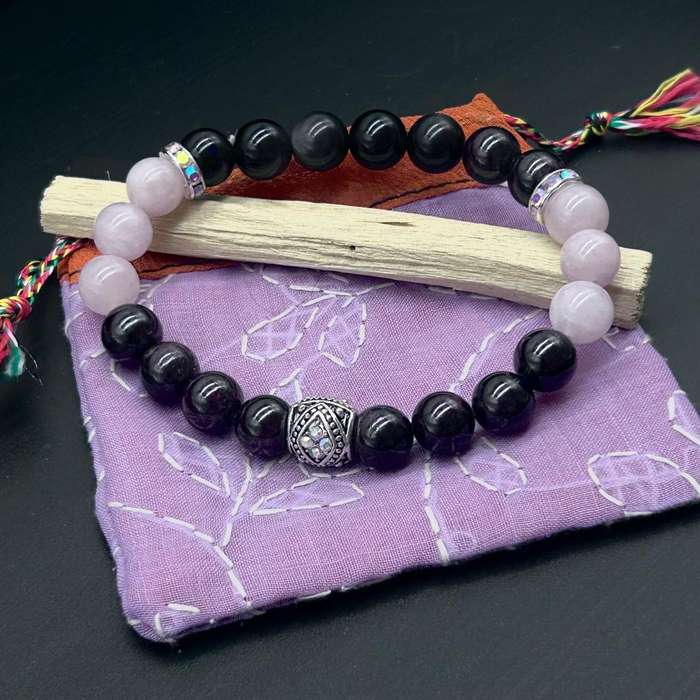 Inner strength And Love Gemstone Bracelet - 10mm