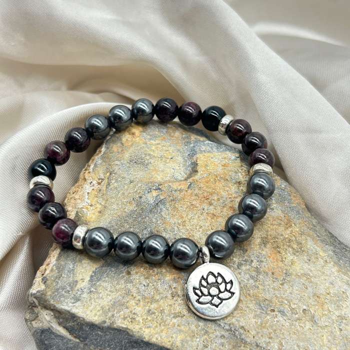 Block Betrayal And Anchor Success Gemstone Bracelet