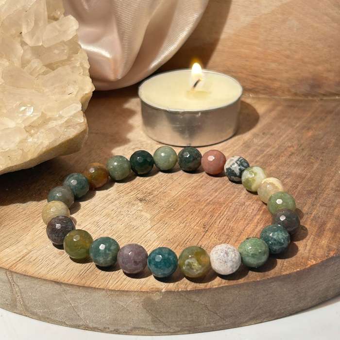 Bloodstone Vital Strength Faceted Crystal Bracelet