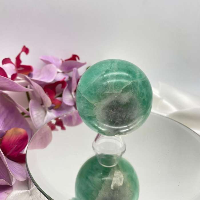 Green Fluorite Sphere