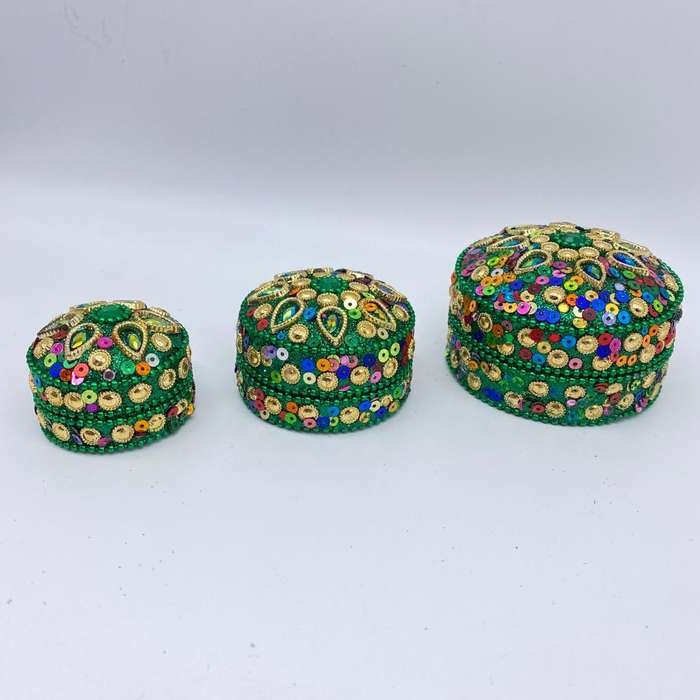 3 in 1 Green Trinket Box