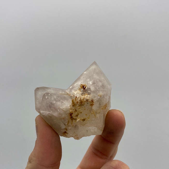 Quartz with Red Hematite Inclusion