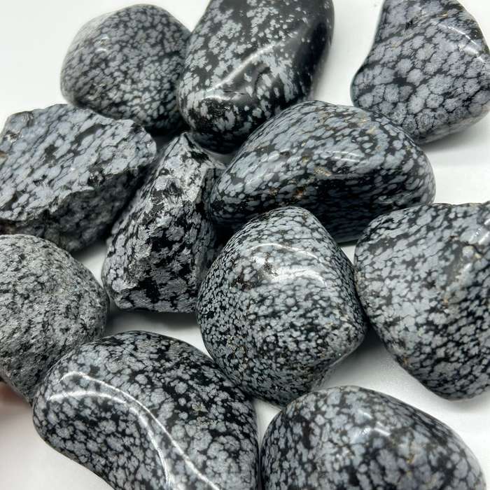 Large Tumbled Snowflake Obsidian