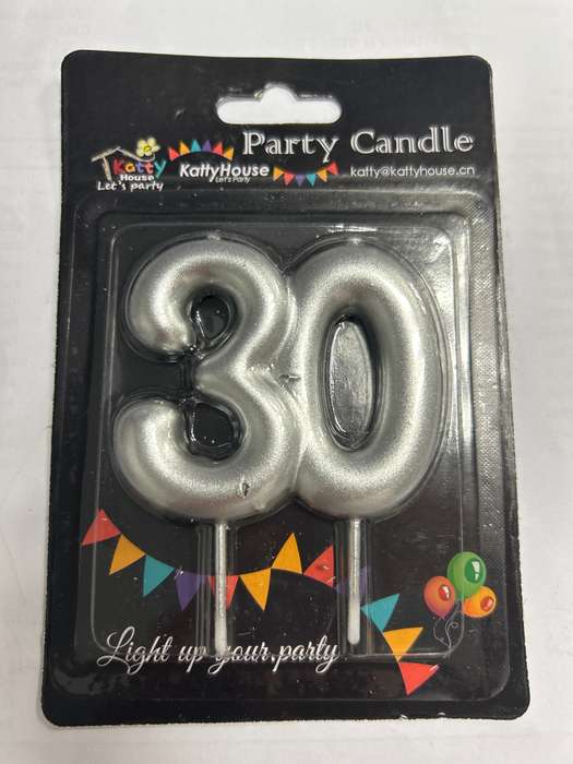 Number 30 Cake Candle
