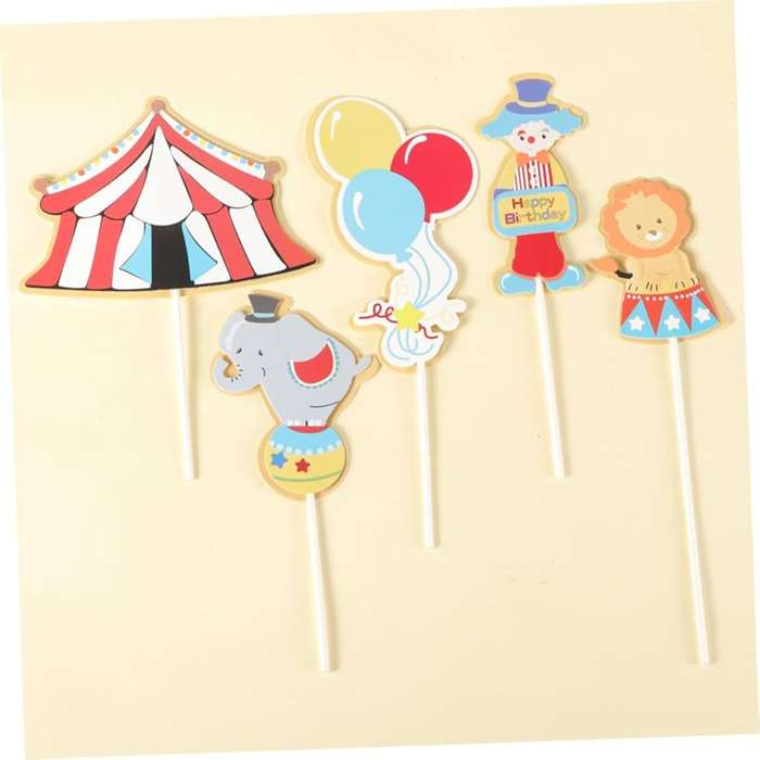 Cardboard Cake Topper Circus