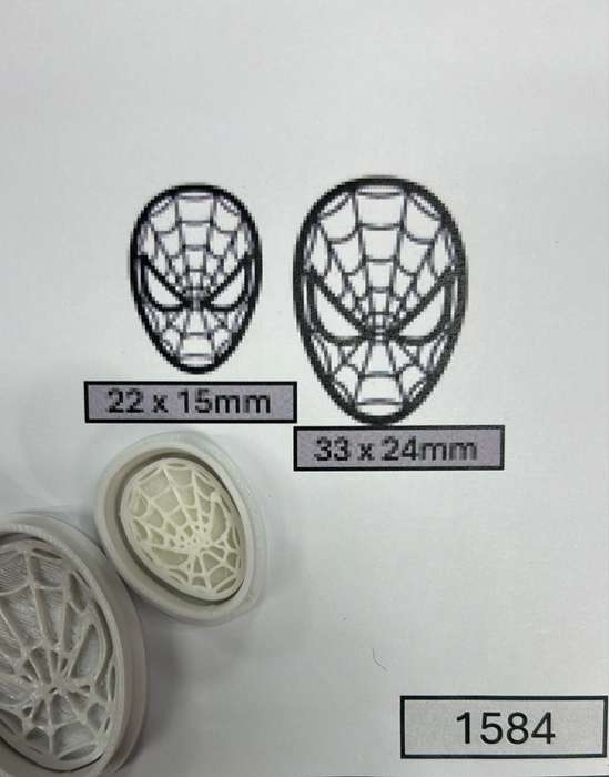 1584 Spiderman Face Cupcake Stamp