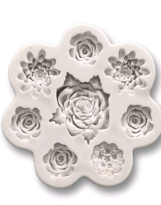 Silicone Mould Rose Various Flower
