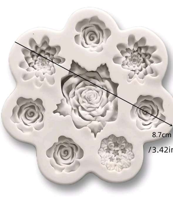 Silicone Mould Rose Various Flower
